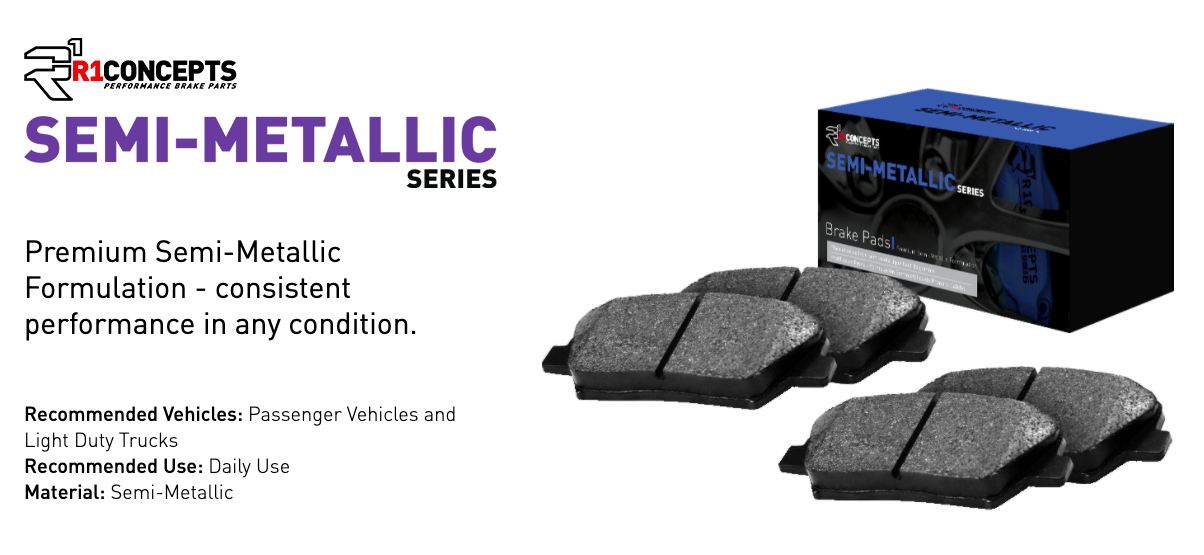 R1 Concepts® (07-22) GT-R Semi-Metallic Series Brake Pads