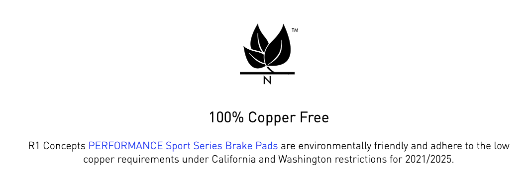 R1 Concepts® (12-20) BRZ/FR-S/86 Performance Sport Series Brake Pads