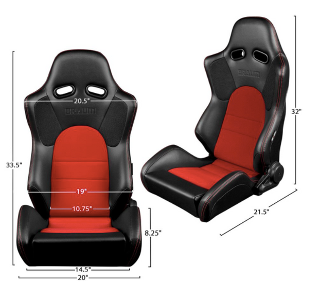 Braum® ADVAN Series Reclinable Sport Racing Seats