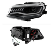 Spyder® (16-18) Camaro 6th Gen Black LED DRL Bar Projector Headlights with Sequential Turn Signal
