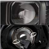 Spyder® (16-18) Camaro 6th Gen Black LED DRL Bar Projector Headlights with Sequential Turn Signal
