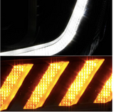 Spyder® (16-18) Camaro 6th Gen Black LED DRL Bar Projector Headlights with Sequential Turn Signal