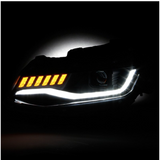 Spyder® (16-18) Camaro 6th Gen Black LED DRL Bar Projector Headlights with Sequential Turn Signal