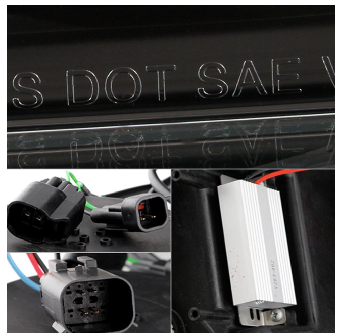 Spyder® (16-18) Camaro 6th Gen Black DRL Bar Projector LED Headlights with Sequential Turn Signal