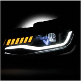 Spyder® (16-18) Camaro 6th Gen Black DRL Bar Projector LED Headlights with Sequential Turn Signal