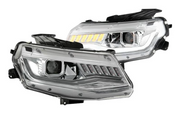 Spyder® (16-18) Camaro 6th Gen Chrome LED DRL Bar Projector Headlights with Sequential Turn Signal