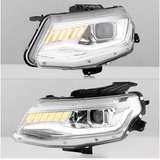 Spyder® (16-18) Camaro 6th Gen Chrome LED DRL Bar Projector Headlights with Sequential Turn Signal