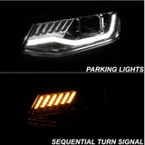 Spyder® (16-18) Camaro 6th Gen Chrome LED DRL Bar Projector Headlights with Sequential Turn Signal