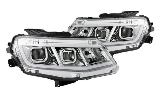 Spyder® (16-18) Camaro 6th Gen Chrome LED DRL Bar Projector Headlights