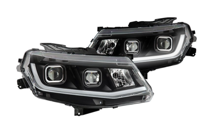 Spyder® (16-18) Camaro 6th Gen Black LED DRL Bar Projector Headlights