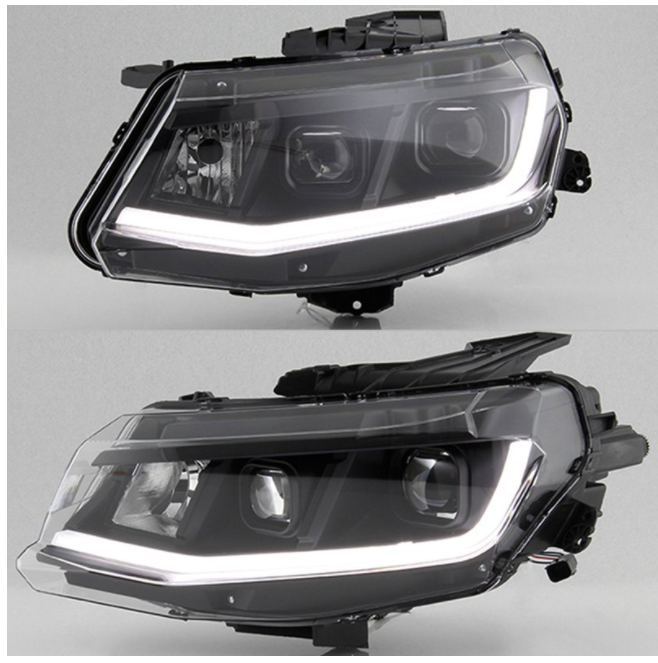 Spyder® (16-18) Camaro 6th Gen Black LED DRL Bar Projector Headlights