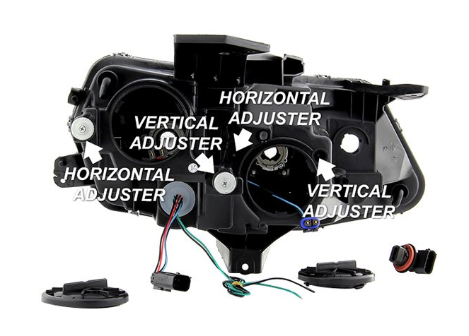 Spyder® (16-18) Camaro 6th Gen Black LED DRL Bar Projector Headlights