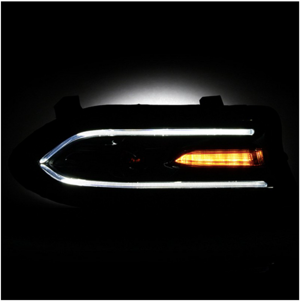 Spyder® (15-23) Dodge Charger Black Factory Style LED DRL Bar Projector Headlight