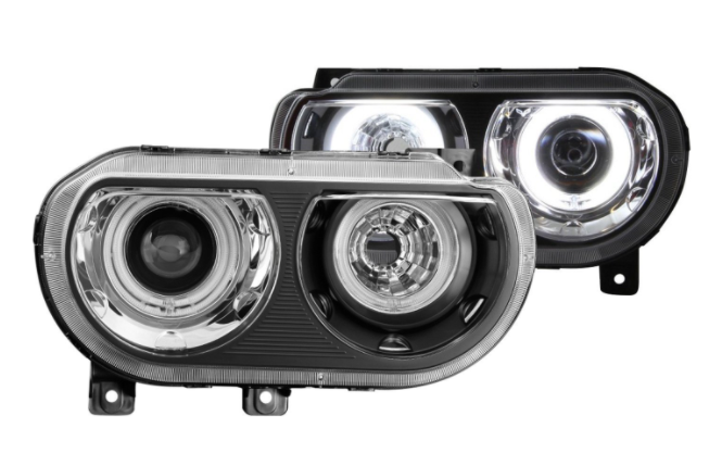 Spyder® (08-14) Challenger Black CCFL Halo Projector Headlights