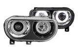 Spyder® (08-14) Challenger Black CCFL Halo Projector Headlights