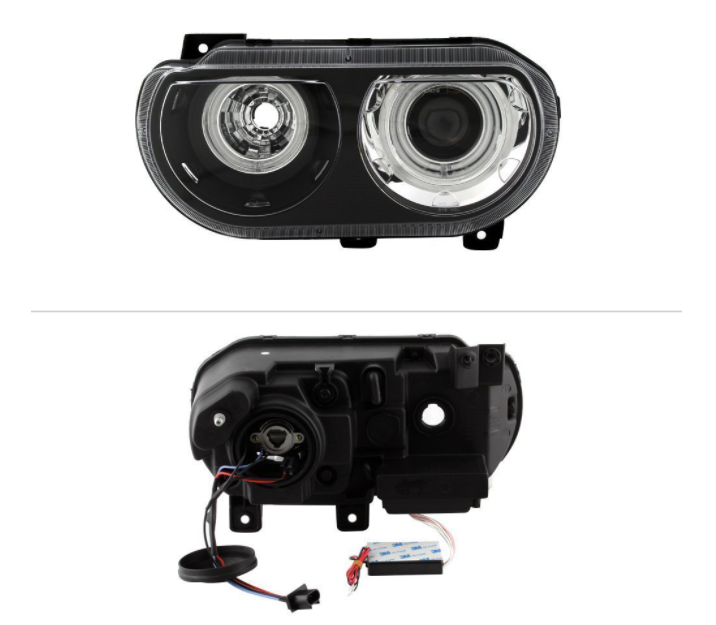 Spyder® (08-14) Challenger Black CCFL Halo Projector Headlights