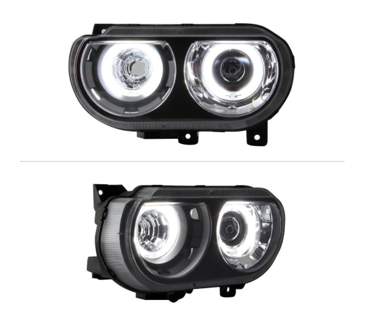 Spyder® (08-14) Challenger Black CCFL Halo Projector Headlights