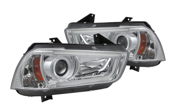 Spyder® (06-14) Charger Chrome LED DRL Bar Projector Headlights
