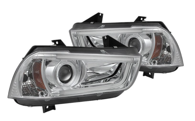 Spyder® (06-14) Charger Chrome LED DRL Bar Projector Headlights