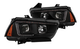 Spyder® (06-14) Charger Black LED DRL Bar Projector Headlights