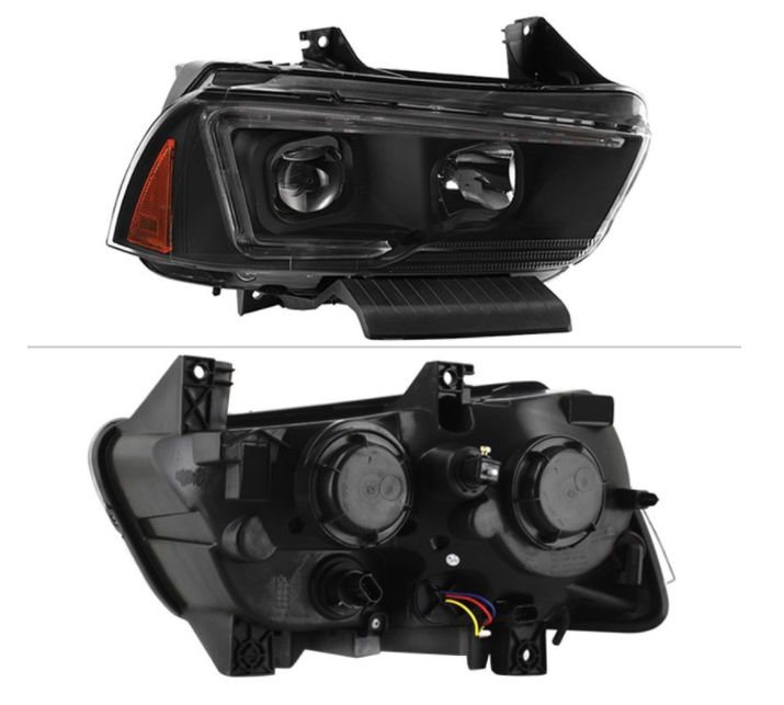 Spyder® (06-14) Charger Black LED DRL Bar Projector Headlights