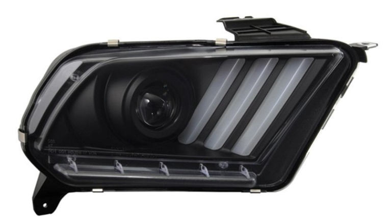 Spyder® (11-14) Mustang Black Sequential LED DRL Bar Projector Headlights (HALOGEN)