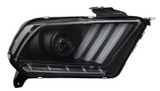 Spyder® (11-14) Mustang Black Sequential LED DRL Bar Projector Headlights (HALOGEN)