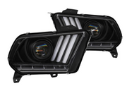 Spyder® (11-14) Mustang Black Sequential LED DRL Bar Projector Headlights (HID/Xenon)