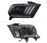 Spyder® (11-14) Mustang Black Sequential LED DRL Bar Projector Headlights (HID/Xenon)