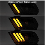 Spyder® (11-14) Mustang Black Sequential LED DRL Bar Projector Headlights (HID/Xenon)