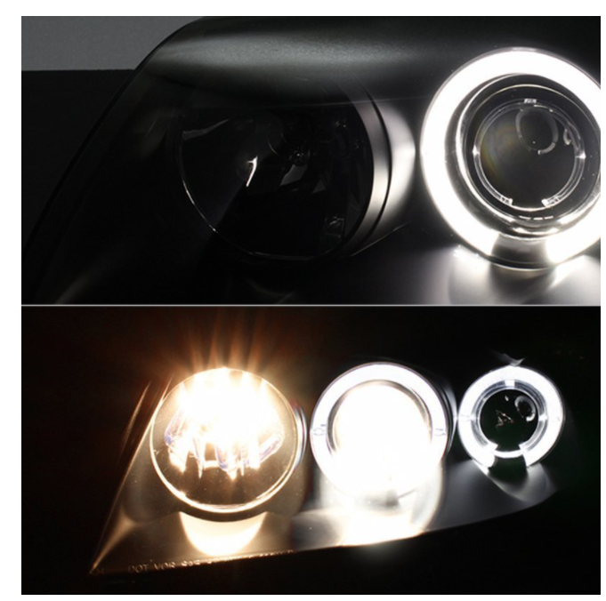 Spyder® (96-04) Mustang Black/Smoke Halo Projector Headlights