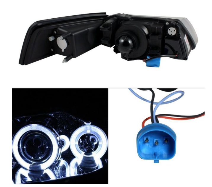 Spyder® (96-04) Mustang Chrome LED Halo Projector Headlights
