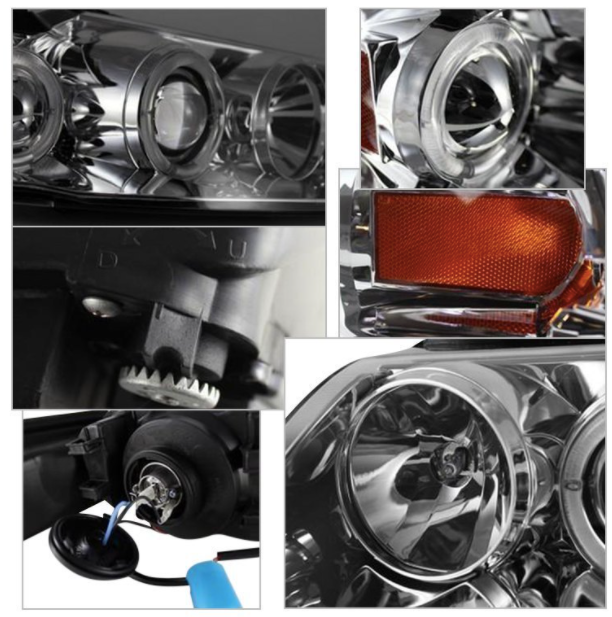 Spyder® (96-04) Mustang Chrome LED Halo Projector Headlights