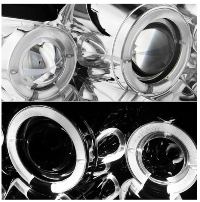 Spyder® (96-04) Mustang Chrome LED Halo Projector Headlights