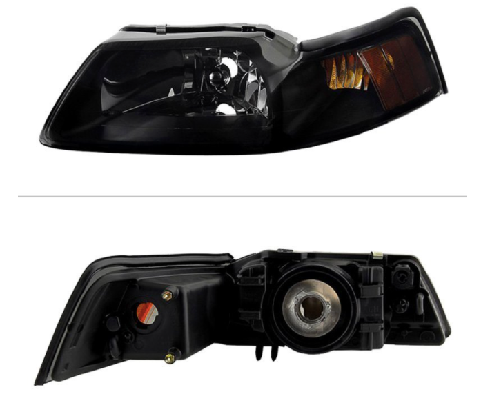 Spyder® (96-04) Mustang Black/Smoke Factory Style Headlights