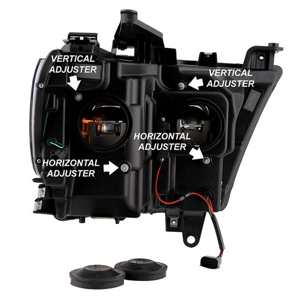 Spyder® (19-23) RAM 1500 5th Gen Black Projector Headlights with Sequential Turn Signal