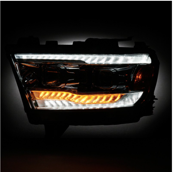 Spyder® (19-23) RAM 1500 5th Gen Chrome Projector Headlights with Sequential Turn Signal