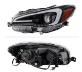 Spyder® (15-21) WRX/STI Black LED DRL Bar Projector Headlights (Halogen)