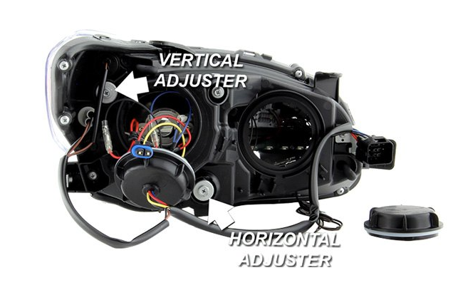 Spyder® (15-21) WRX/STI Black LED DRL Bar Projector Headlights (Halogen)