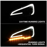 Spyder® (15-21) WRX/STI Black LED DRL Bar Projector Headlights (Halogen)