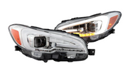 Spyder® (15-21) WRX/STI Chrome LED DRL Bar Projector Headlights (Halogen)
