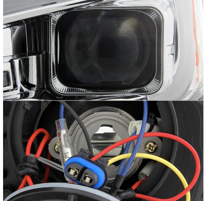 Spyder® (15-21) WRX/STI Chrome LED DRL Bar Projector Headlights (Halogen)