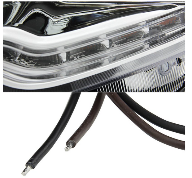 Spyder® (15-21) WRX/STI Chrome LED DRL Bar Projector Headlights (Halogen)