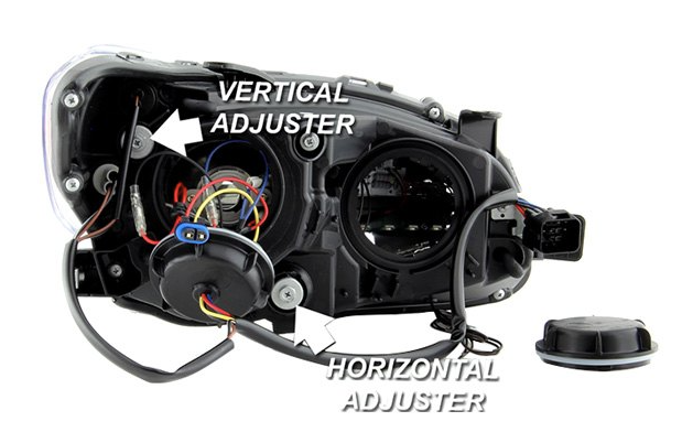 Spyder® (15-21) WRX/STI Chrome LED DRL Bar Projector Headlights (Halogen)