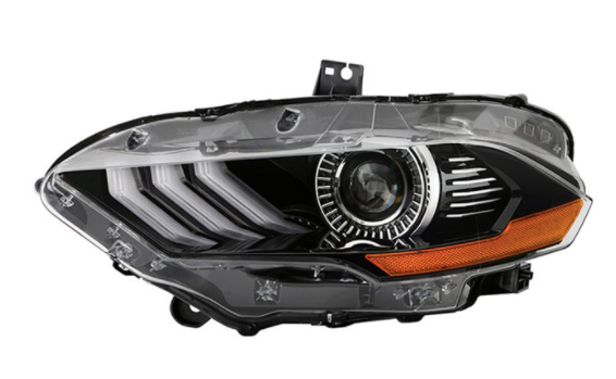 Spyder® (15-23) Mustang S550 Black Factory Style Projector LED Headlight