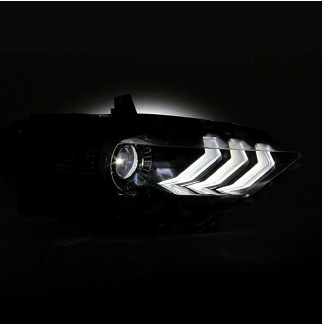 Spyder® (15-23) Mustang S550 Black Factory Style Projector LED Headlight