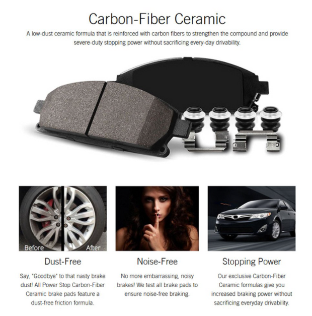 Power Stop® (12-23) WK2 SRT Z23 Evolution Sport Carbon-Fiber Ceramic Brake Pads