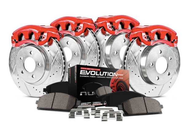 Power Stop® (14-20) GM Truck/SUV 1-Click Z23 Evolution Sport Drilled and Slotted Brake Kit with Calipers