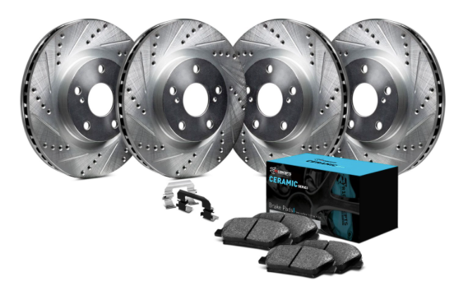 R1 Concepts® (14-21) Subaru WRX eLINE™ Series Drilled/Slotted Brake Kit with Ceramic Series Pads