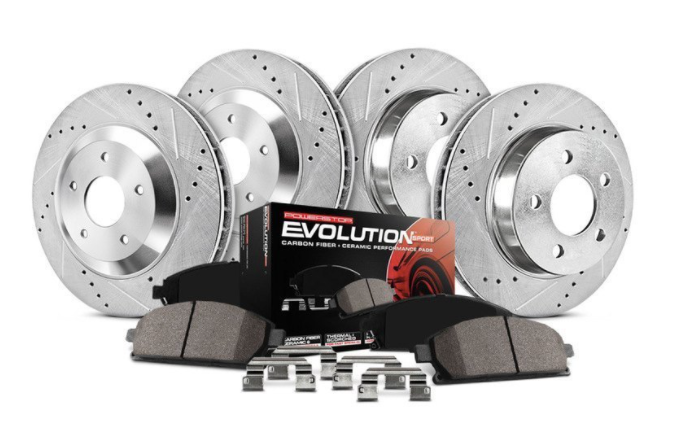 Power Stop® (19-25) GM SUV/Truck 1-Click Z23 Evolution Sport Drilled and Slotted Brake Kit